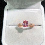 不掉色高级感电镀18K金天然紫水晶招财彩宝戒指女款简约珠宝