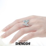 新品原创设计冰蝴蝶戒指女滴胶不掉色小众高级感轻奢冷淡风食指戒
