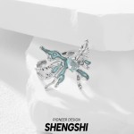 新品原创设计冰蝴蝶戒指女滴胶不掉色小众高级感轻奢冷淡风食指戒