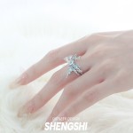 新品原创设计冰蝴蝶戒指女滴胶不掉色小众高级感轻奢冷淡风食指戒