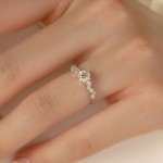 抖音直播货源1克拉仿莫桑石星河钻戒指女18K玫瑰金白金色婚戒批发