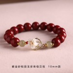 朱砂手串女新中式天然和田玉白蝶贝壳花国学手链国潮高级感礼物