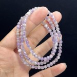 天然烟紫水晶多圈圆珠手串佛珠手链直播福利款DIY饰品男女款批发