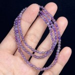 天然烟紫水晶多圈圆珠手串佛珠手链直播福利款DIY饰品男女款批发