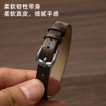 八宝罗盘黄金手表带真皮手链手环荔枝纹牛皮一条过黄金手腕带10mm