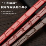 真皮手链手环鳄鱼纹竹节纹牛皮一条过黄金饰品手环女款包边手腕带