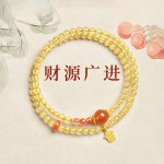 天然金发晶小米珠手串女生新中式原创设计南红玛瑙招财转运珠手链