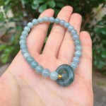 新中式手链本命年手串a货正品翡翠珠子简约轻奢危料双色手串批发