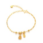 沙金饰品福满葫芦跑环手链女仿真黄金小众轻奢高级感福禄手串配饰