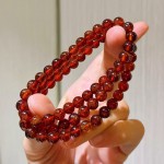 5-6mm天然芬达橙色石榴石多圈手链手串