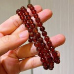 5-6mm天然芬达橙色石榴石多圈手链手串