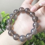 千晶万玛 天然烟紫灰玛瑙手串冰透简约男女串珠手链玛瑙水晶批发