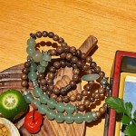 店主自留款高品质文艺范沉香木天然东陵玉多圈文玩佛珠手链女