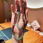 店主自留款高品质文艺范沉香木天然东陵玉多圈文玩佛珠手链女