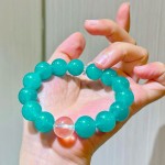 12mm马代蓝天河色石英岩手链手串