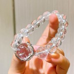 12mm16mm天然白水晶喜马拉雅大颗白水晶球手链手串