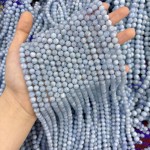 天然海蓝宝散珠手链手串珠DIY配件马卡龙色珠子圆珠批发珠子