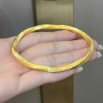 新中式小众设计感国风越南沙金半钉砂质感莫比乌斯素圈手镯批发女