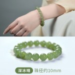 天然和田玉手串女晴水有鉴定书8mm玉石手串批发七夕节礼物