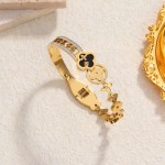 跨境电商外贸不锈钢手镯女金色不掉色轻奢饰品女首饰配饰厂家现货
