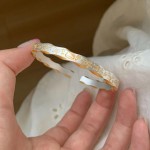 【工厂高货】描金KT猫手镯百搭錾刻实心吉言手镯女手环镯子不掉色