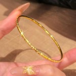 3mm传承碎冰冰手镯女高级感单环传承素圈波西米亚风手镯送礼批发
