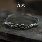 艺尚s925泰银《浮木》手镯男士款小众复古高级感男款男士情侣镯子