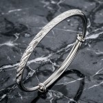 圆形流星雨镀银手镯女ins简约直播银饰品手环送女友礼物手链批发