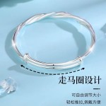 小红书爆款莫比乌斯实心小众手镯轻奢小众简约百搭闪沙手环送女友