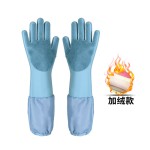 工厂批发加绒宠物清洁手套防抓咬硅胶加厚加长猫狗除毛手套现货