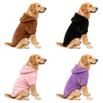 跨境冬季大狗衣服双面绒中大型犬金毛拉布拉多边牧居家保暖防掉毛