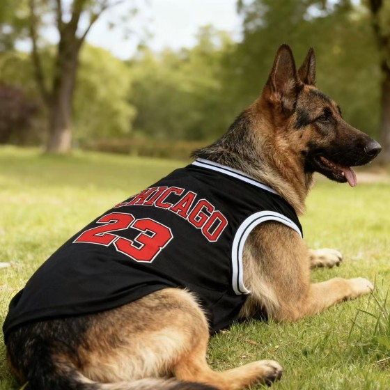 狗狗衣服大型犬薄款杜宾透气篮球服大狗衣服夏季金毛德牧狗狗衣服