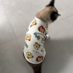 宠物猫咪服装狗狗衣服薄款比熊法斗柯基泰迪博美小型犬幼印花休闲
