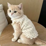 飞袖碎花宠物背心泰迪雪纳瑞狗狗家居服春秋天公主防掉毛猫咪衣服