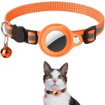 现货适用宠物Airtag猫咪项圈防丢失智能可定位追踪小猫反光铃铛圈