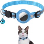 现货适用宠物Airtag猫咪项圈防丢失智能可定位追踪小猫反光铃铛圈
