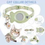 适用宠物Airtag猫咪项圈 防丢失可定位追踪小猫 PU小鱼铃铛脖颈圈