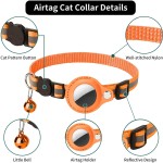 2025新款适用各系统Airtag反光宠物猫咪项圈带铃铛定位器项圈现货