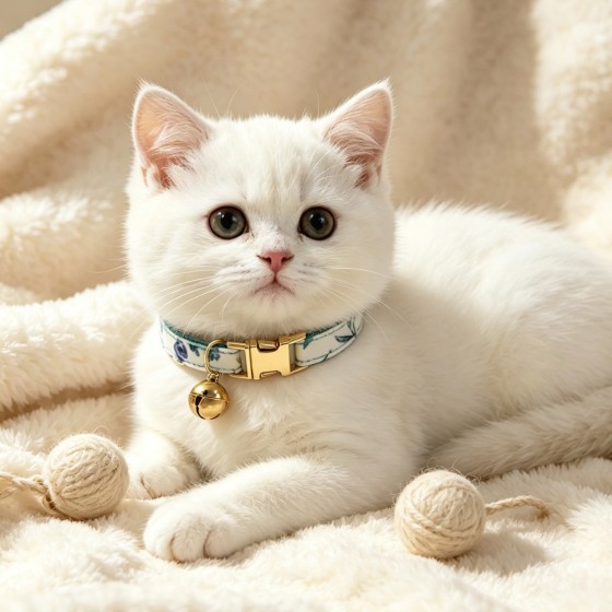 夏日水果花卉印花猫脖圈可拆蝴蝶结铃铛猫咪项圈现货批发一件代发