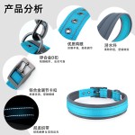 跨境潜水料内衬狗狗项圈反光皮带针扣宠物项圈大中小型犬颈圈脖圈