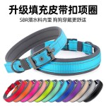 跨境潜水料内衬狗狗项圈反光皮带针扣宠物项圈大中小型犬颈圈脖圈