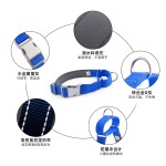 亚马逊潜水料狗狗项圈反光丝中大型犬围脖宠物用品狗链防走丢户外