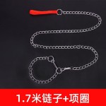 狗链子防咬断狗狗牵引绳大型犬小型犬铁链绳铁项圈拴狗链条遛狗绳