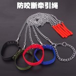 狗链子防咬断狗狗牵引绳大型犬小型犬铁链绳铁项圈拴狗链条遛狗绳