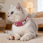 跨境新品宠物项圈水果花卉系列彩色扣狗项圈猫咪项圈激光雕刻刻字
