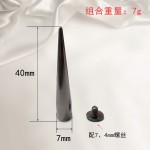 厂家直供宠物项圈铆钉细而尖的螺丝舞台肩章配饰特长朋克尖钉
