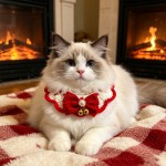 宠物新年针织围脖福财字项圈春节装饰猫咪狗狗钩织保暖过年口水巾