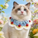 猫咪围脖狗狗围嘴圣诞节针织宠物饰品项圈毛线领花领结狗口水巾
