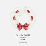 猫咪狗狗编织项圈手工针织毛线项圈宠物围脖围巾饰品猫咪脖子项圈