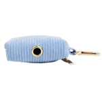 狗项圈宠物项圈灯芯绒 浅紫条绒狗项圈脖圈户外遛狗绳狗链子